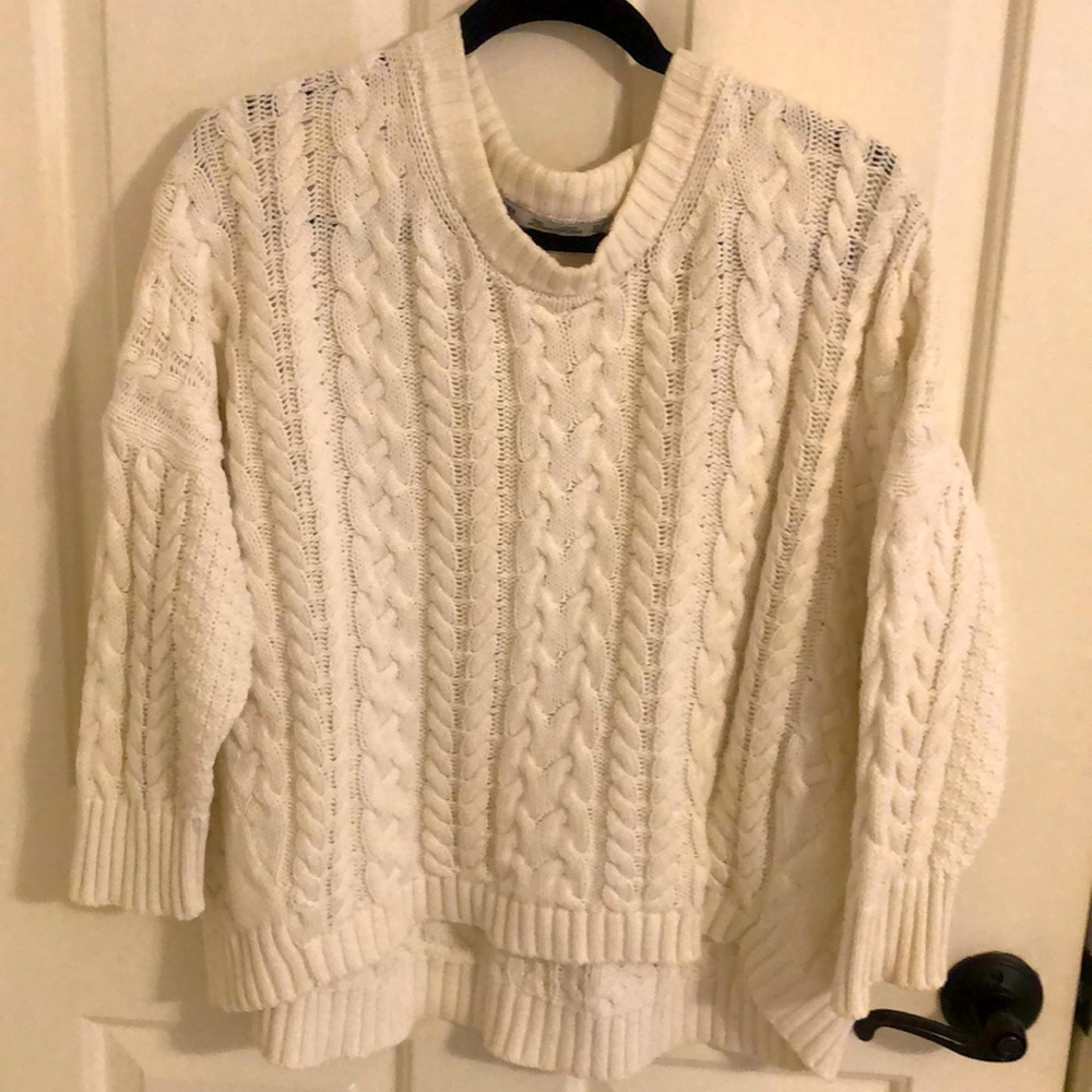 Zara knit oversized cable knit sweater
